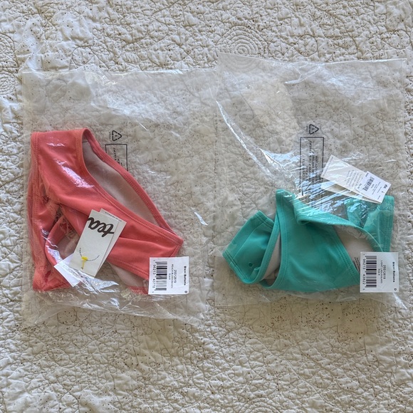 Tea Collection 1 Teal and 1 Coral Bikini Bottom - 2 Total - Picture 5 of 5